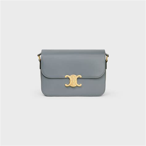 celine triomphe blue grey|celine triomphe handbags.